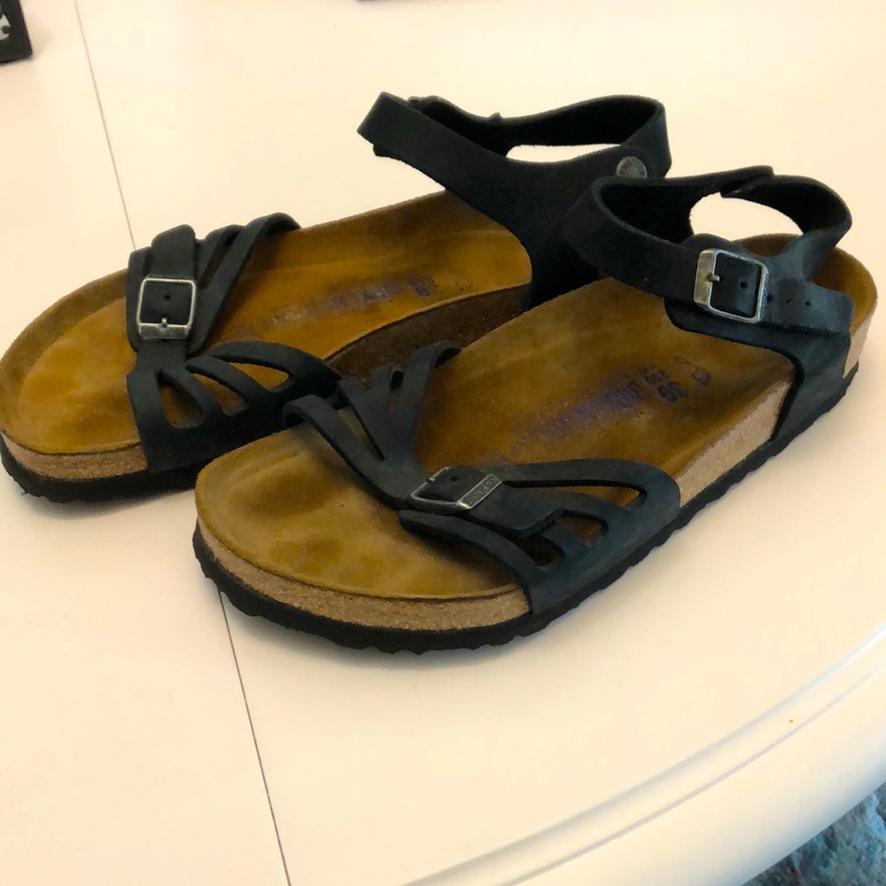 Bali Birkenstock thin ankle strap sandals (no longer available)